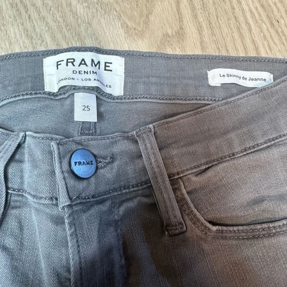FRAME Le Skinny De Jeanne Grey Jeans - Picture 8 of 8